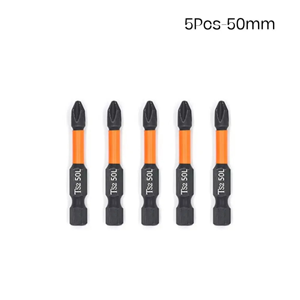 PH2 Magnetic Impact Phillips Screwdriver Bit Set – Hex Shank Screwdriver Bit Set Richie's 5Pcs 50mm