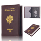 France Passport Cover PU Leather Travel Wallet Card Holder Passport Travel Wallet Richie's