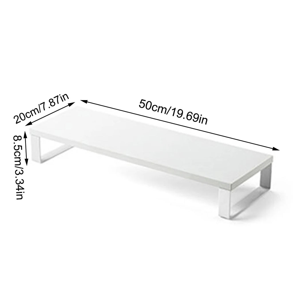 Wood Monitor Stand Riser with Metal Frame & Desk Organizer Monitor Stand Riser Richie's