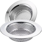 2-Pack Stainless Steel Kitchen Sink Strainer & Drain Filter Sink Drain Strainer Richie's Silver 2pcs