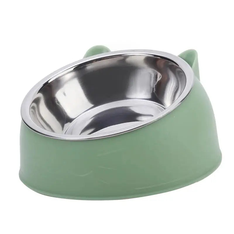 Stainless Steel Cat Bowl 15° Tilted Non-Slip Pet Food Dish Pet Feeding Bowl Richie's