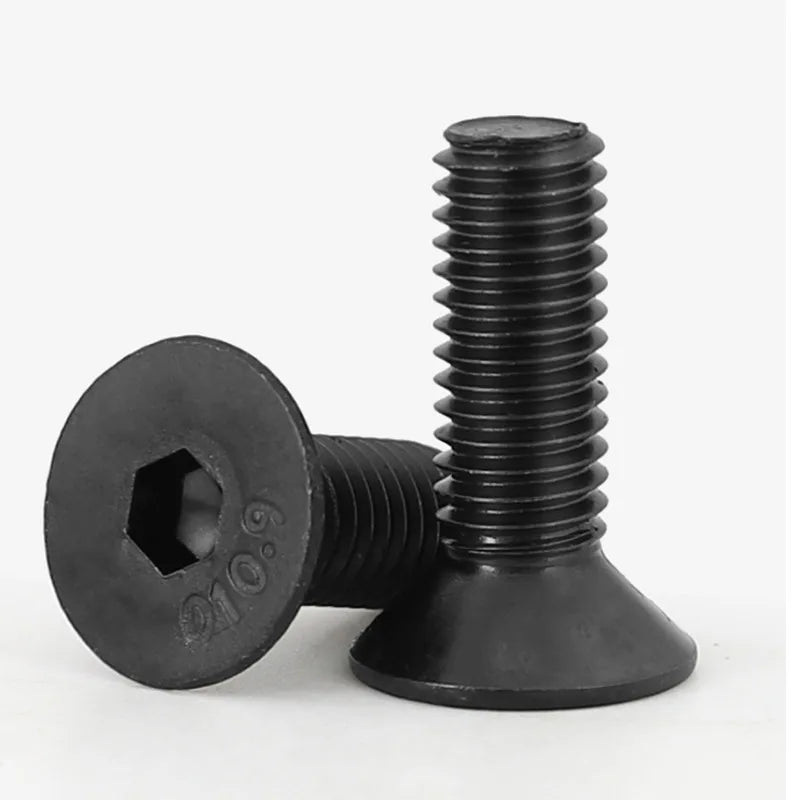 10-Pack UNC Flat Head Hex Socket Screws – 10.9 Grade Steel Machine Screws Richie's
