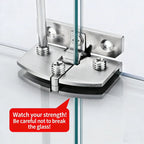 Punch-Free Cabinet Glass Hinge Clamp – Zinc Alloy Door Hinge Cabinet Glass Hinge Richie's