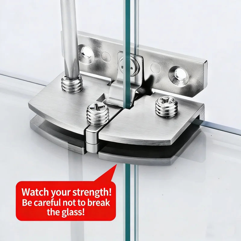 Punch-Free Cabinet Glass Hinge Clamp – Zinc Alloy Door Hinge Cabinet Glass Hinge Richie's