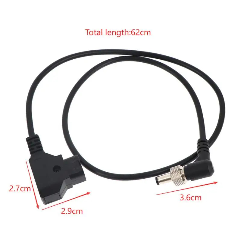 D-Tap to Locking DC Power Cable 90° Right Angle Connector DC Power Cable Richie's Black