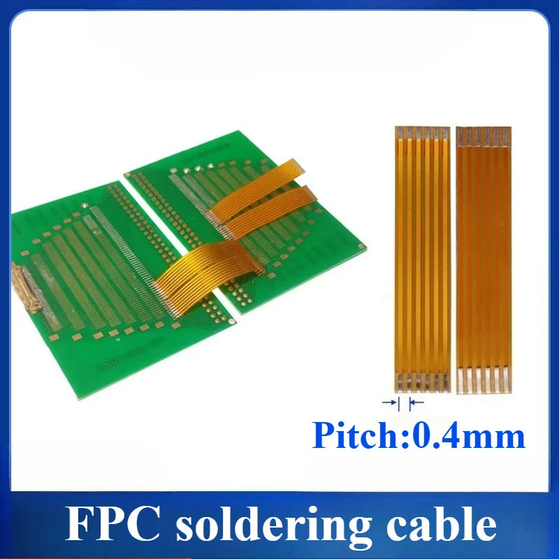 2Pcs FFC FPC Ribbon Cable 0.4mm Pitch 3–30 Pin 100mm Soldering FFC FPC Ribbon Cable Richie's 16P 2 Pitch 0.4mm|100mm