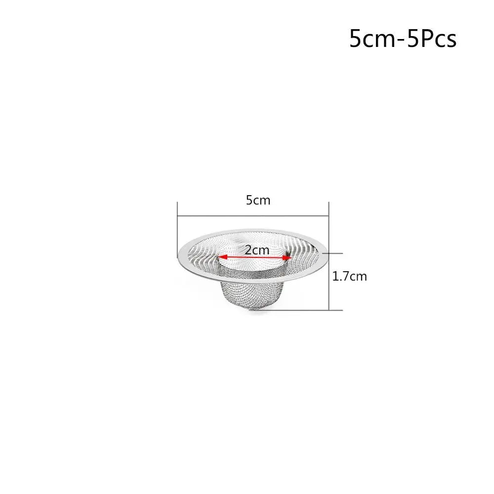 Stainless Steel Sink Strainer & Drain Filter 3/5 Pack Sink Drain Strainer Richie's 5cm-5pcs