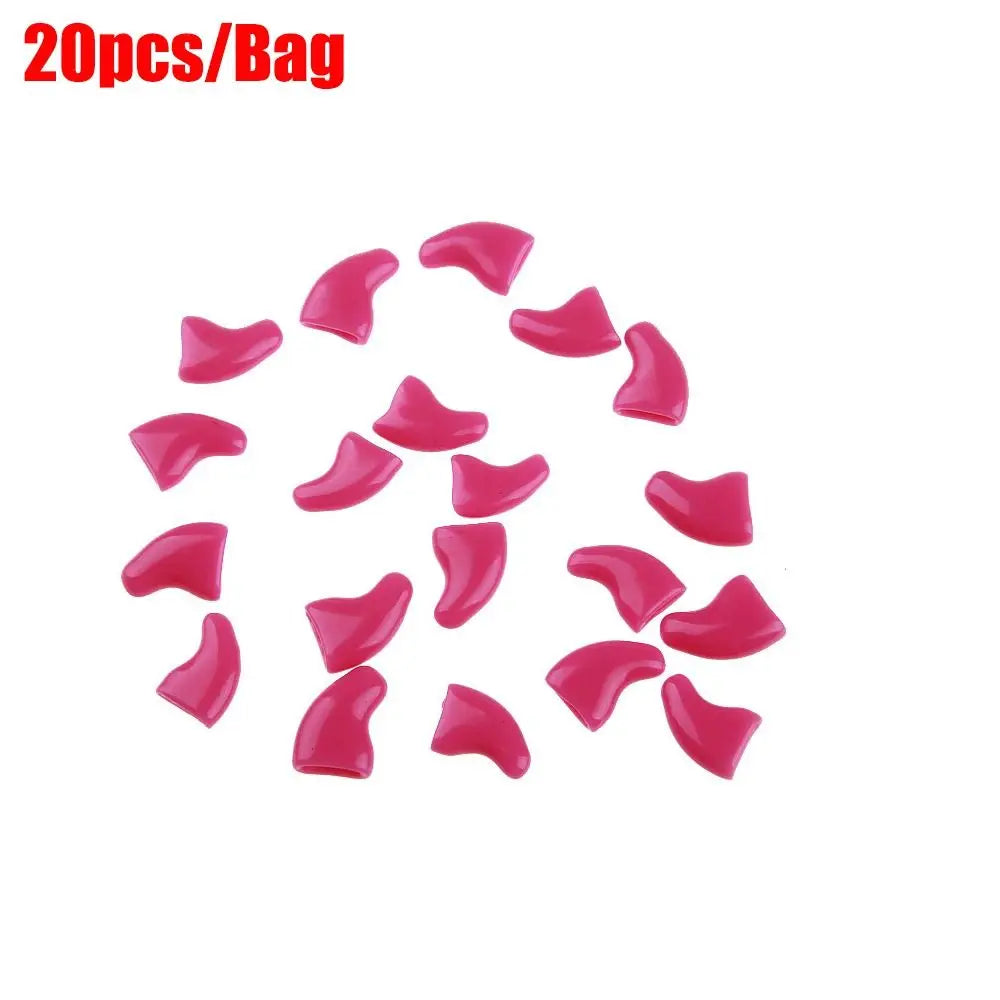 Silicone Cat Nail Caps – Soft Colorful Claw Covers 20 Pack Cat Nail Caps Richie's purple