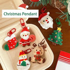 Handmade Christmas Woven Keychain Pendant – Santa & Tree Charm Christmas Keychain Pendant Richie's