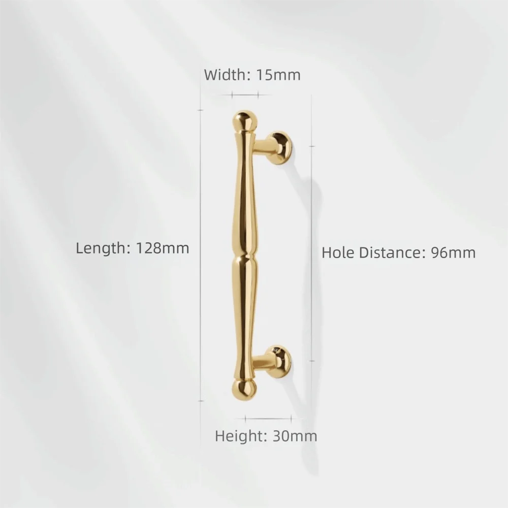Zinc Alloy Cabinet Pull Handles & Drawer Knobs – Brushed Silver Cabinet Pull Handles Richie's Gold 96mm