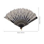 Black Folding Hand Fan – Vintage Chinese Oriental Style Folding Hand Fan Richie's