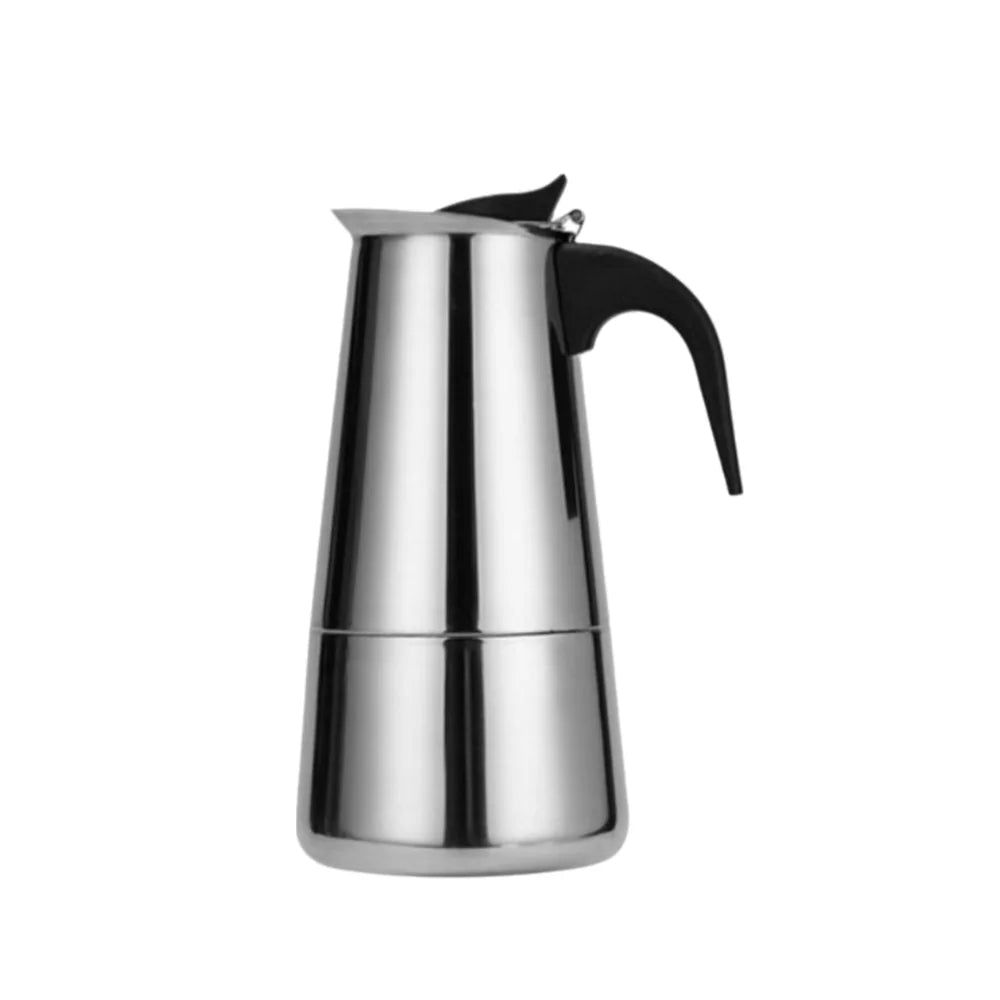 Stainless Steel Moka Pot 200ml Stovetop Espresso Coffee Maker Stovetop Coffee Maker Richie's Silver