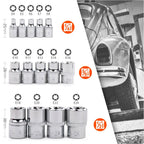 14Pc Female E-TORX Star Socket Set E4–E24 | 3 Drive Sizes Socket Set Richie's