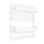 Adhesive Wall Shelf with Hooks & Cable Clips – No-Drill Wall Mount Shelf Richie's