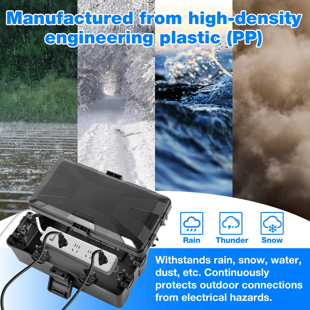 IP54 Waterproof Outdoor Electrical Box & Cord Cover Weatherproof Electrical Box Richie's