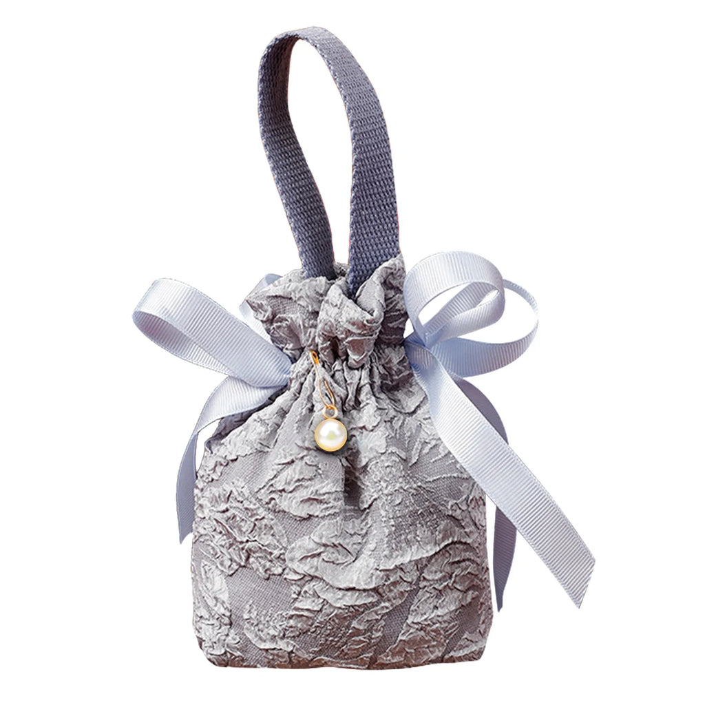 Christmas Candy Gift Bag – Fabric Drawstring Party Favor Bag Gift Favor Bag Richie's Blue B