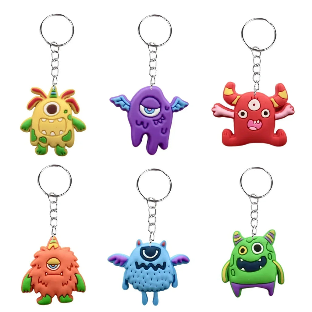 12 Pcs Cute Monster Keychains – Backpack & Party Gift Set Keychain Set Richie's