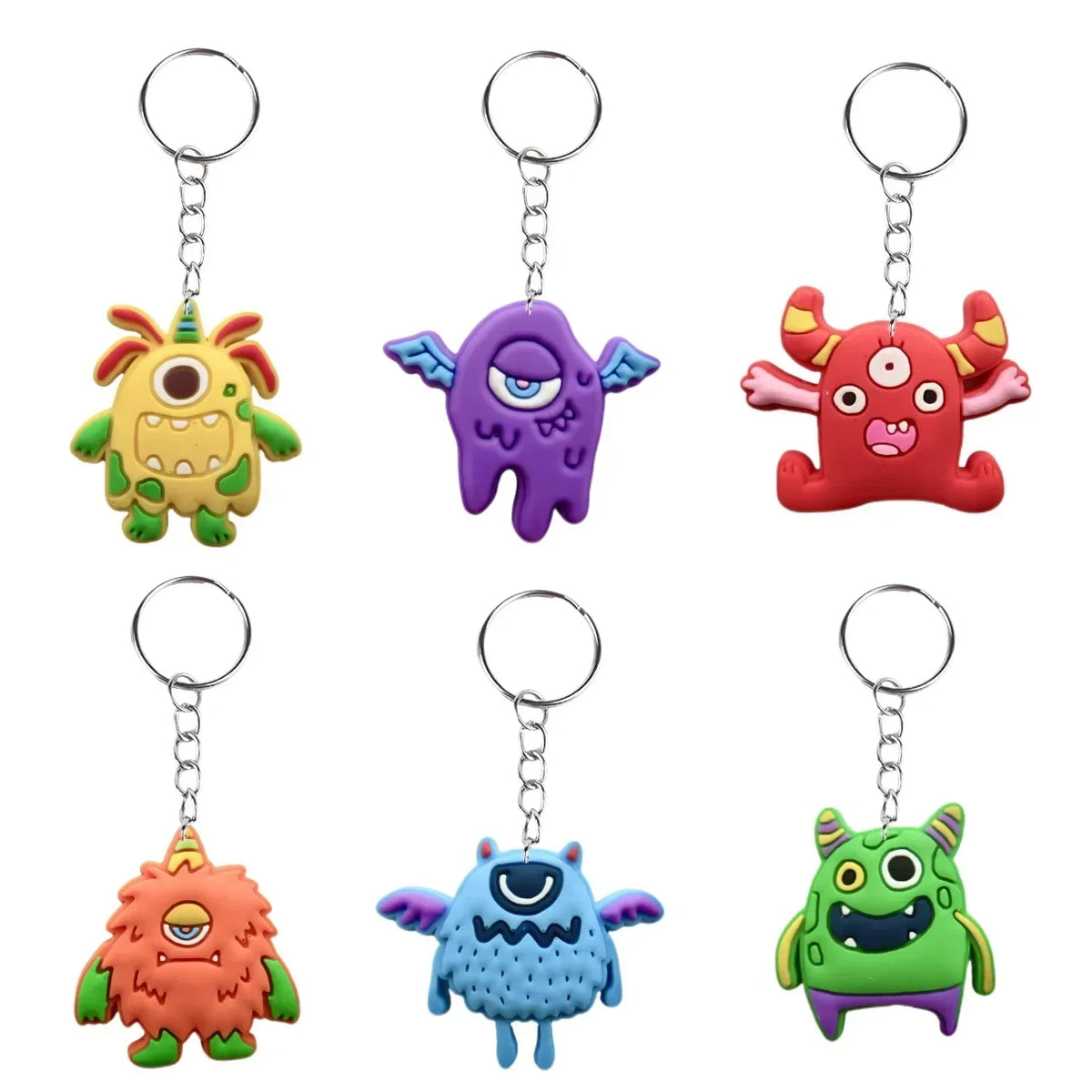 12 Pcs Cute Monster Keychains – Backpack & Party Gift Set Keychain Set Richie's
