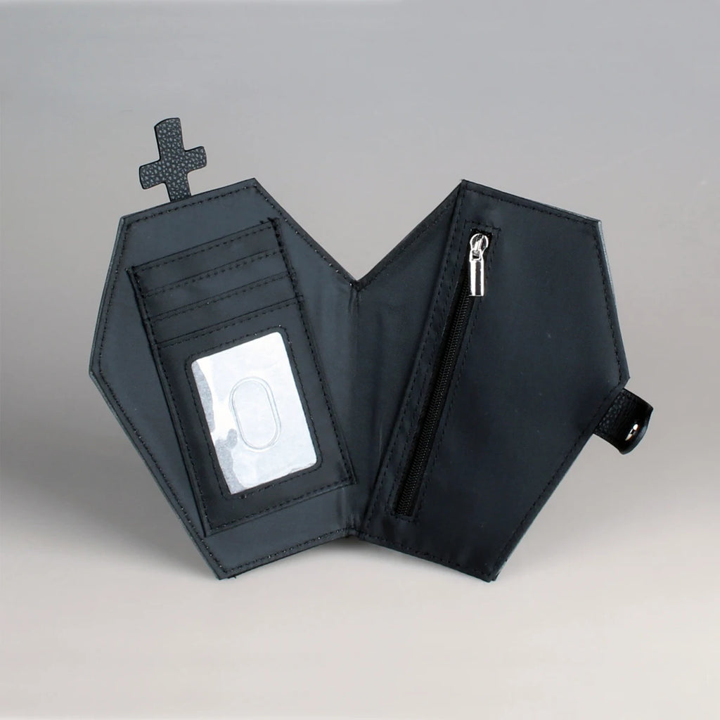 Coffin Shaped Clutch Wallet – Gothic Bifold Coin Purse Gift Novelty Bifold Wallet Richie's