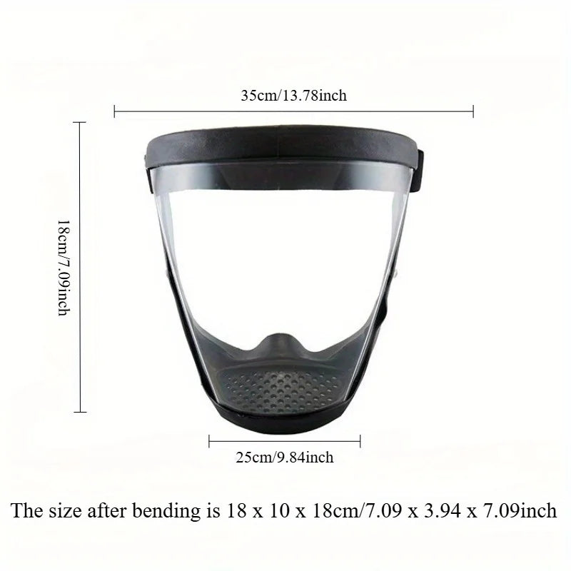 Transparent Full Face Shield with 10 Filters | Cycling Mask Cycling Face Shield Richie's