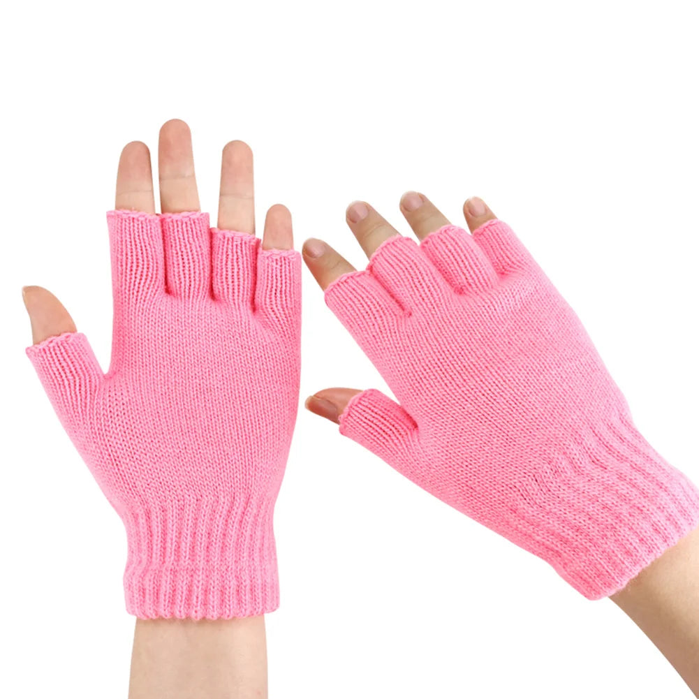 USB Heated Fingerless Gloves 5V Winter Warm Unisex Heated Winter Gloves Richie's