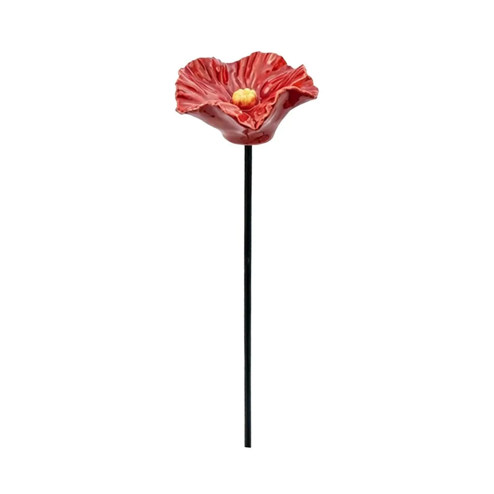 Resin Flower Bee & Bird Water Feeder Garden Stake Décor Garden Water Feeder Richie's Red