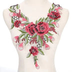 3D Floral Lace Collar Applique – Detachable Embroidered Patch Collar Applique Patch Richie's