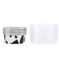 100pcs 68ml Oval Aluminum Foil Cheesecake Baking Cups Foil Baking Cups Richie's White