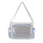 Transparent Ita Crossbody Bag – Large Capacity Shoulder Bag Crossbody Shoulder Bag Richie's white blue 37x24x15cm