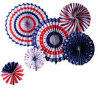 6-Piece US Flag Paper Fans – 4th of July Party Decorations Party Paper Fans Richie's