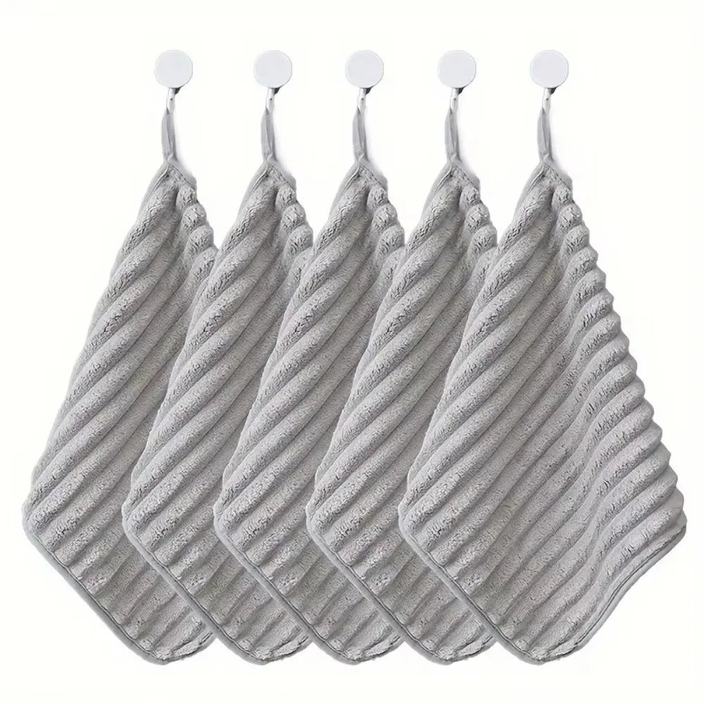 5-Piece Soft Quick-Dry Hand Towel Set – Absorbent Washcloths Hand Towel Set Richie's