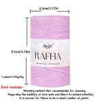 Multi-Colored Raffia Yarn 100g – Bamboo Fiber DIY Knitting Craft Knitting Yarn Richie's