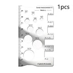 Stainless Steel Thread Gauge Screw Pitch Checker Metric Tool Thread Gauge Tool Richie's 1pc