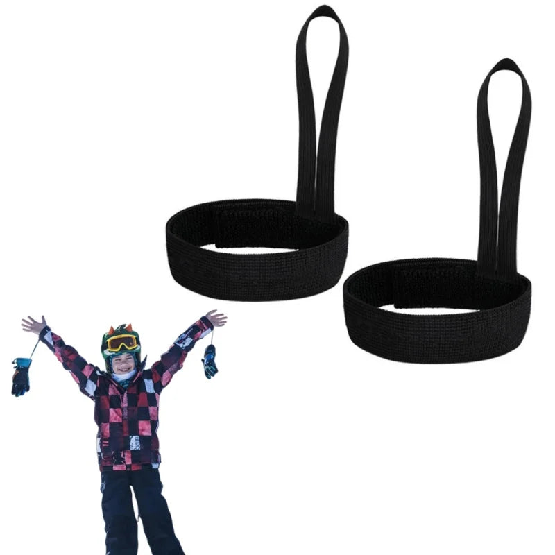 Elastic Wrist Straps for Ski & Snowboard Gloves | Unisex Ski Glove Strap Richie's
