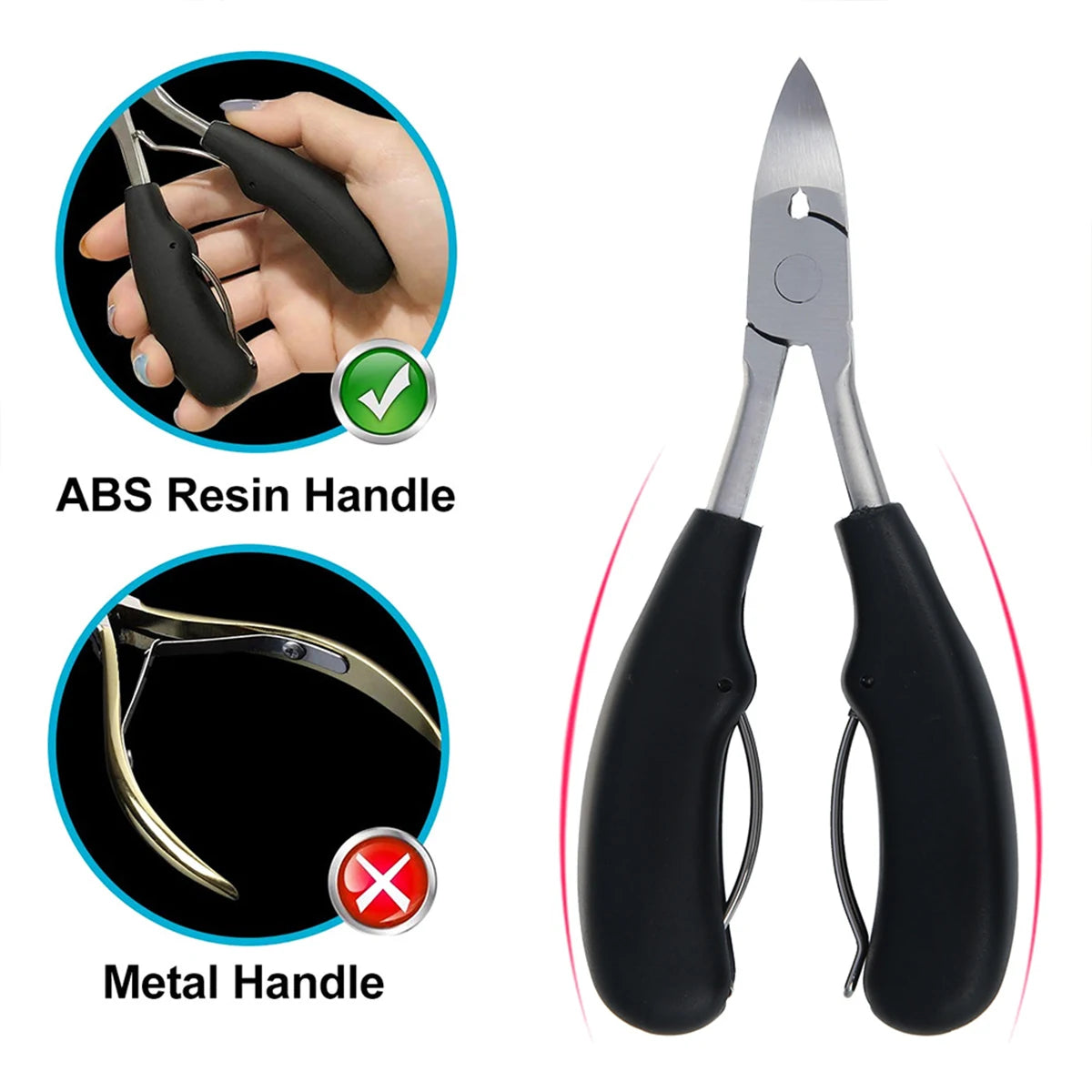 Toenail Clipper for Thick Nails & Cuticle Nipper – Stainless Steel Nail Clipper Richie's