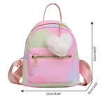 Mini Nylon Backpack for Women – Cute Multicolor Bag & Heart Pendant Mini Backpack Richie's