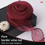10 Yards Organza Wavy Edge Ribbon 4cm – Bouquet & Gift Wrap Craft Ribbon Richie's A6 10yard
