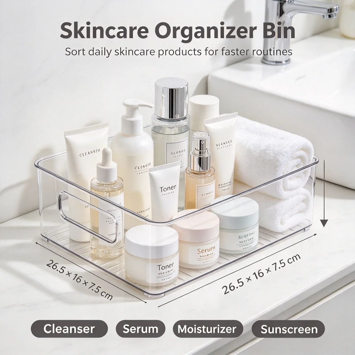 Clear Acrylic Desktop Storage Box & Cosmetic Organizer Acrylic Storage Organizer Richie's