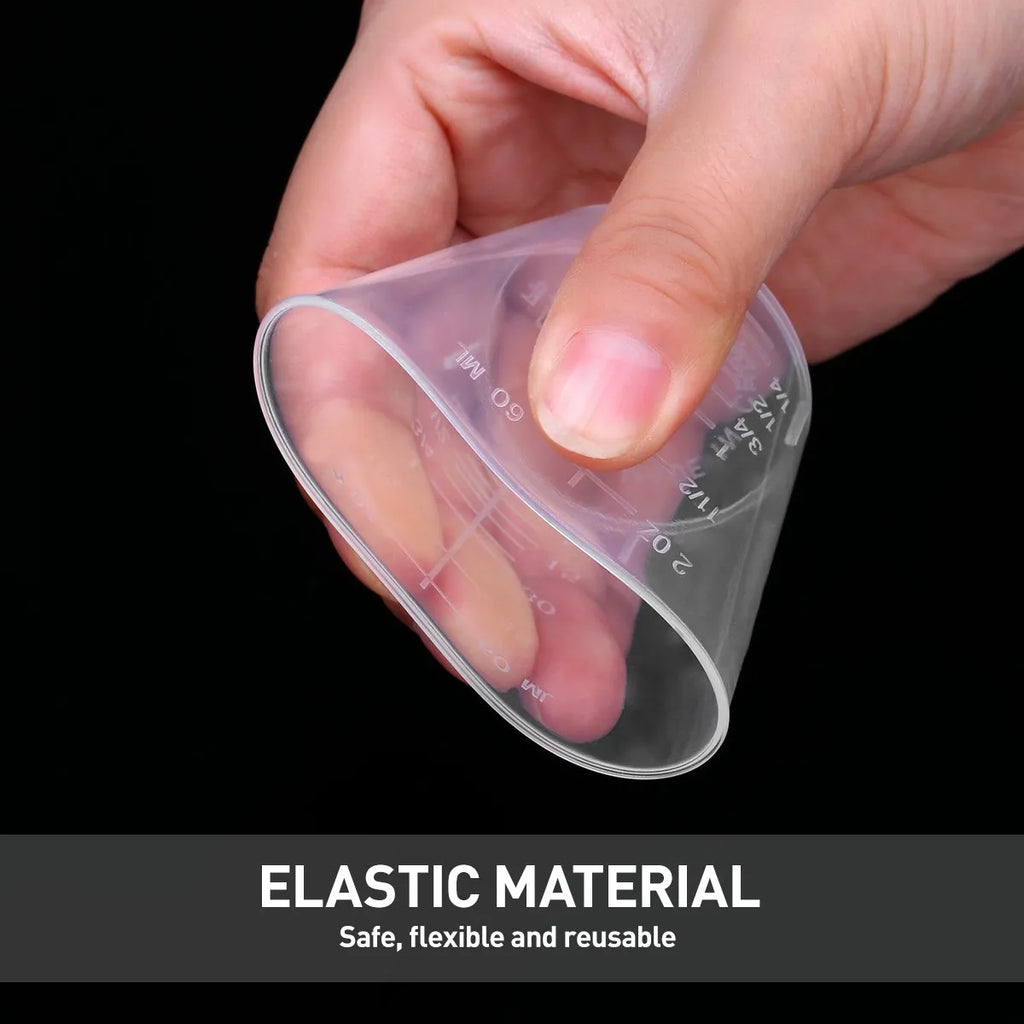 25-Pack 60ml Graduated Plastic Measuring Cups – Lab & Kitchen Plastic Measuring Cups Richie's