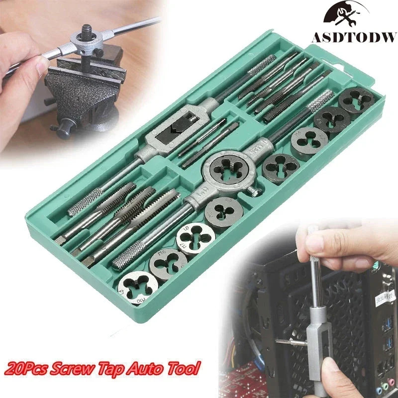 Metric Tap & Die Set M3–M12 | 8/12/20 Pcs Alloy Steel Thread Kit Tap & Die Set Richie's