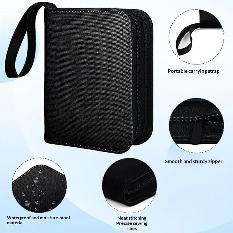 40-Slot PU Leather Card Binder Zipper Album – TCG & Sport Cards Card Storage Binder Richie's