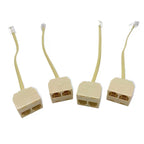 RJ11 Telephone Splitter 6P4C 1 Male to 2 Female Adapter Phone Jack Splitter Richie's