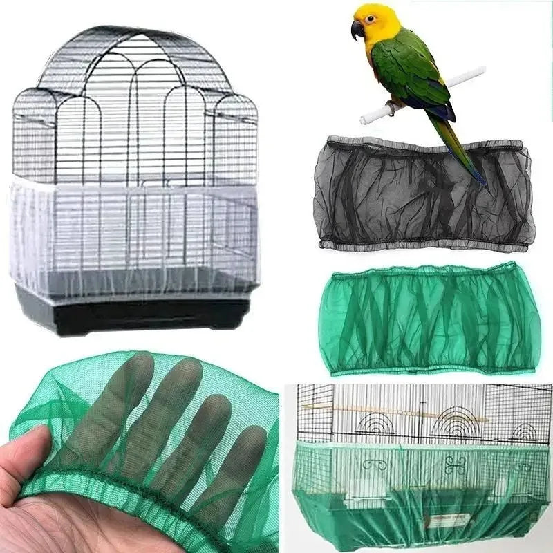 Stretchy Mesh Bird Cage Seed Catcher Skirt Net | Easy Clean Bird Cage Accessory Richie's