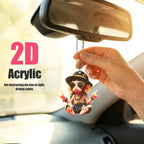 4 Pcs 2D Acrylic Hip Hop Monkey Car Rearview Mirror Charms Car Interior Charm Richie's