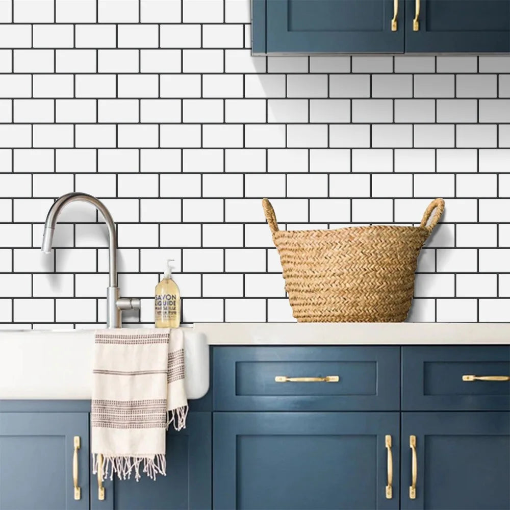 Peel & Stick 3D Brick Wall Stickers – Subway Tile Decals Wall Sticker Decals Richie's