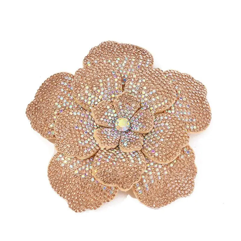 3D Camellia Rhinestone Flower Patch – DIY Sewing Embellishment Rhinestone Flower Patch Richie's A7
