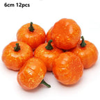 5-Pack Mini Foam Artificial Pumpkins – Halloween Fall Decor Halloween Decor Richie's Orange 6cm 12pcs as show