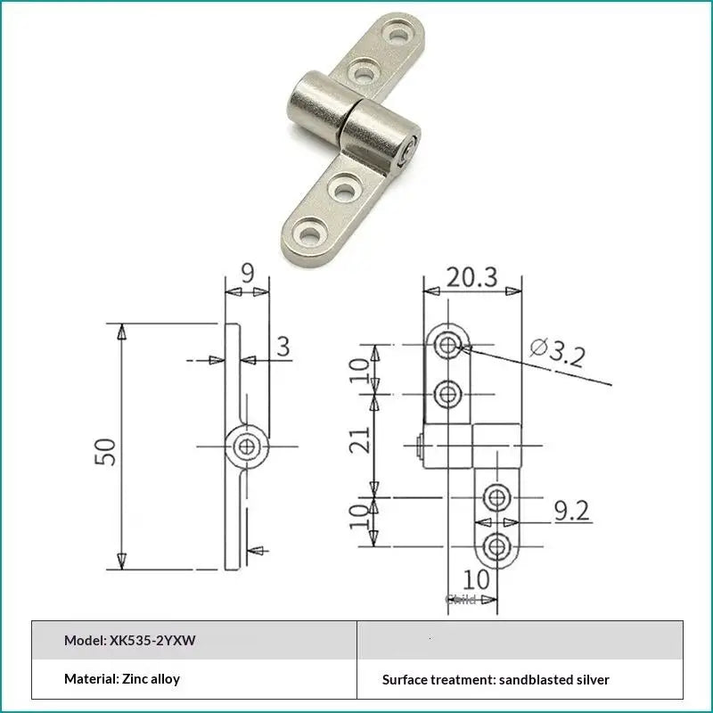 360° Adjustable Torque Damper Hinge for Cabinet Doors Cabinet Door Hinge Richie's L Right