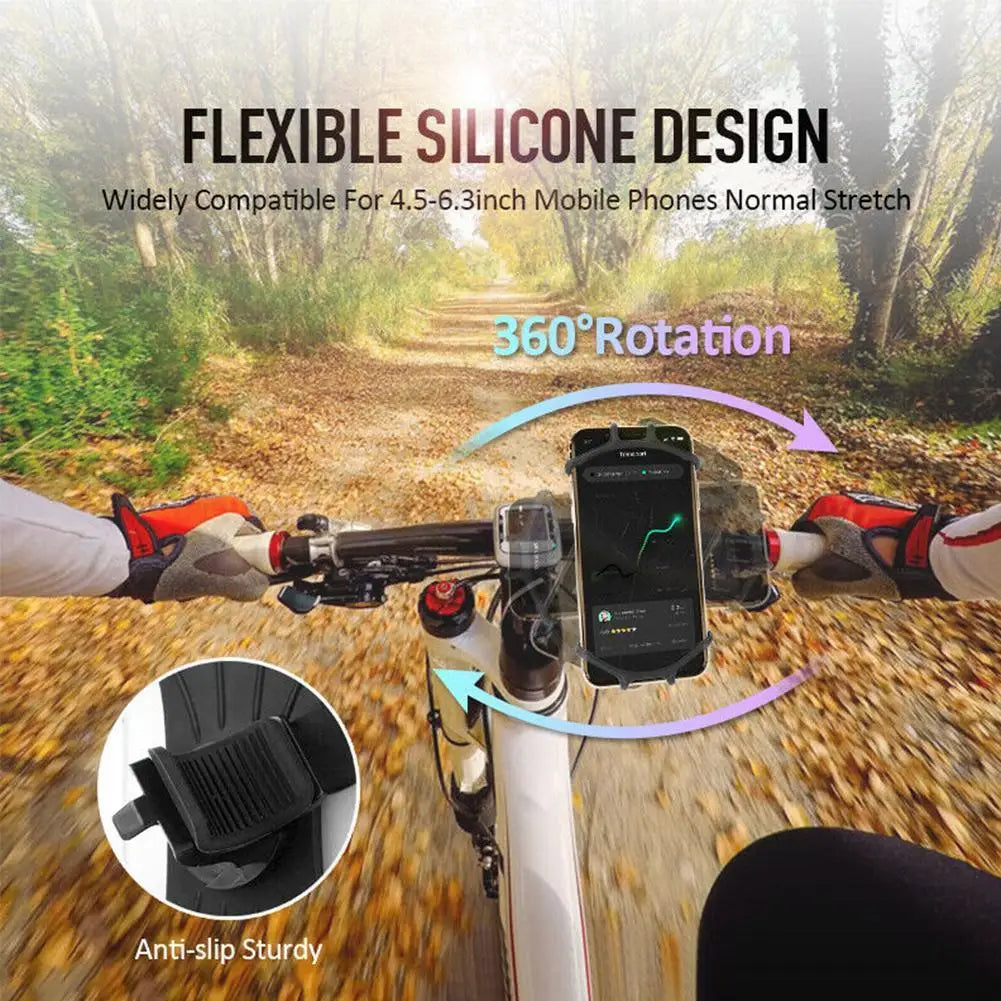 Silicone Bicycle Phone Holder – Universal 360° Bike Mount Bike Phone Mount Richie's