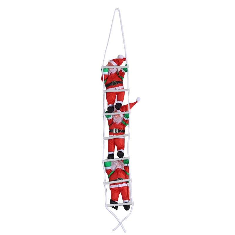Santa Claus Climbing Ladder Christmas Hanging Decoration Doll Christmas Hanging Decoration Richie's Red Three person 4PCs